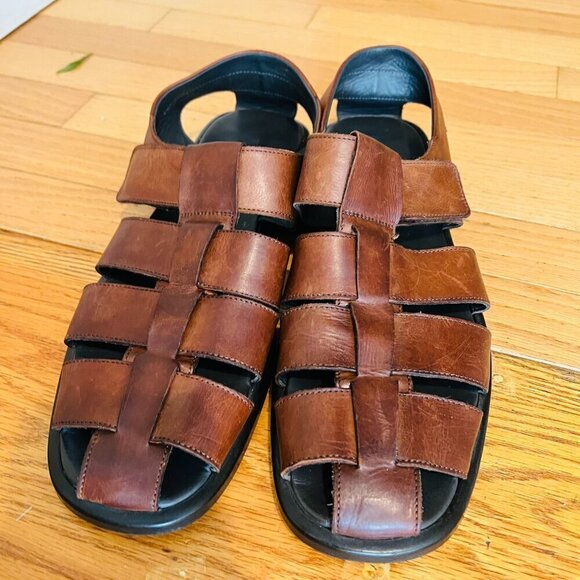 To Boot New York Men’s Adam Derrick Fisher Leather Sandals Made In Italy. Sz 11 main image 9
